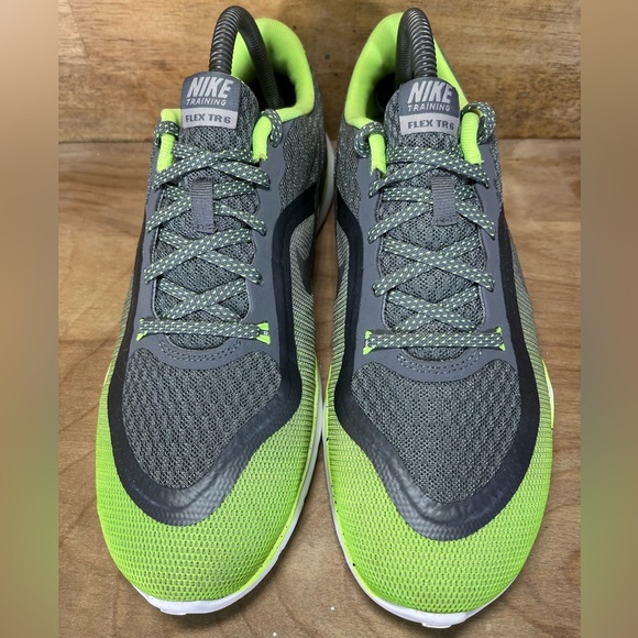 Nike Flex Trainer 6 Womens Sz 8.5 Training Shoes Sneakers Gray Green 831578-006 - Picture 3 of 9